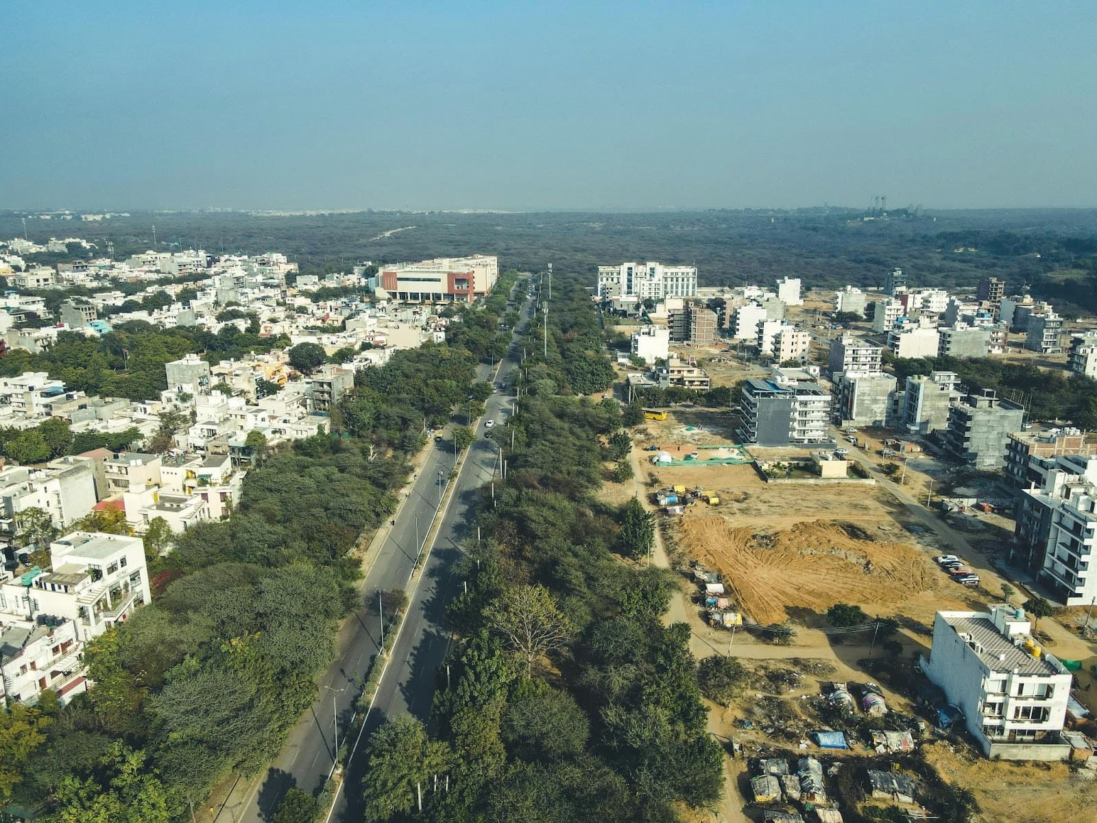 Aerial view of developing residential area and infrastructure in top localities in Mathura 2026
